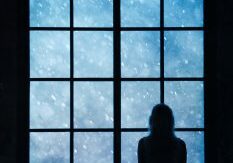 dreamstime_woman looking at snowfall