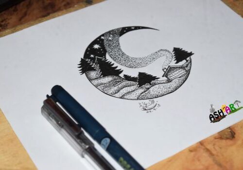 stippling-pen-work